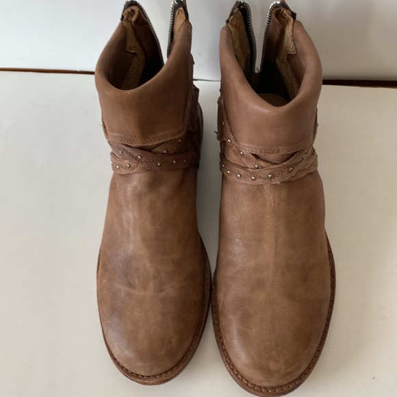 Free People Women’s Alamosa Brown leather ankle boots EU 37 Us 7